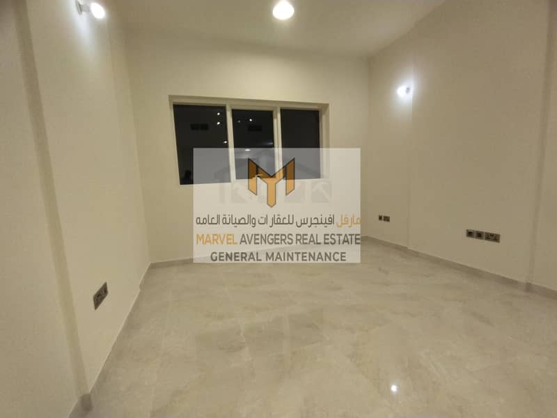 BRAND NEW 1BHK APT  WITH BACEMENT PARKING AND CENTRAL AC FOR RENT SHABIYA 11