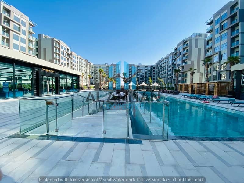 Brand new Pool View 1 Bedroom With balcony For Rent Lawnz By danube Tower 1 International City Dubai