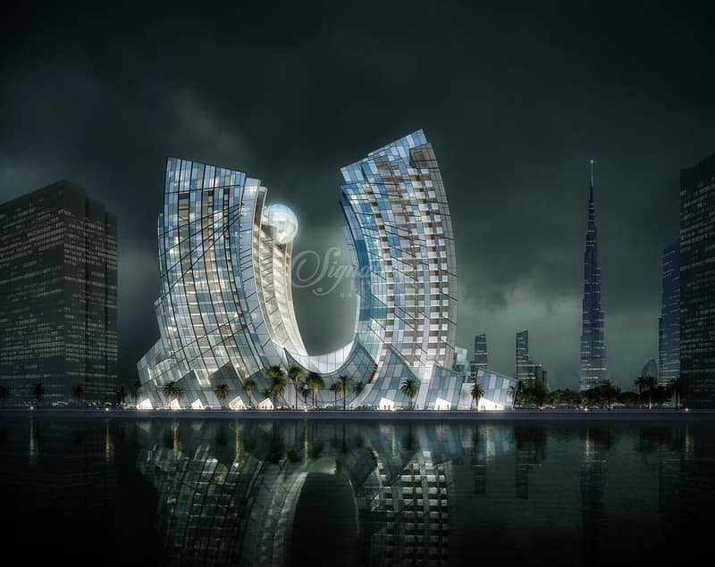 Studio Brand New, J One Tower, Business Bay, Burj Khalifa and Dubai Water Canal Views