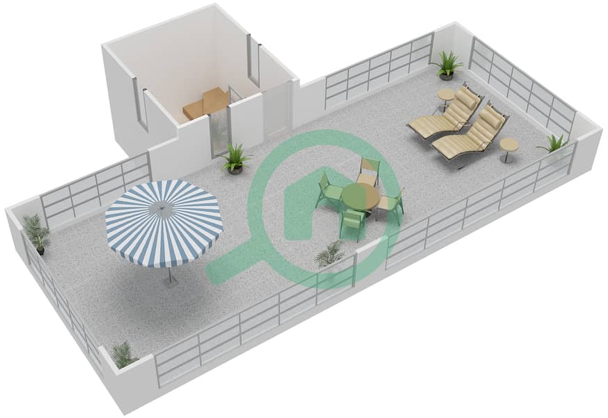 Центро - Вилла 5 Cпальни планировка Тип 3 Second Floor interactive3D