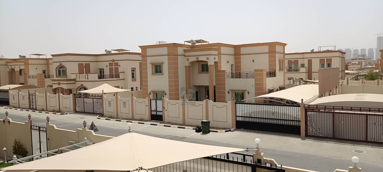 For rent a luxury villa with a European design and a luxurious quality finish in Al Raqaib District,