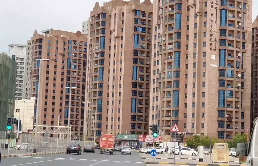 SPACIOUS 3BHK + MAID ROOM  FOR RENT IN NUIAMIYA TOWERS AJMAN