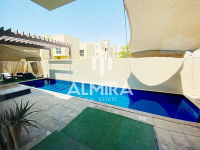 4 Bedroom Villa for Sale in Al Raha Gardens, Abu Dhabi - Negotiable upgraded 4BR Type A w/ plunge pool