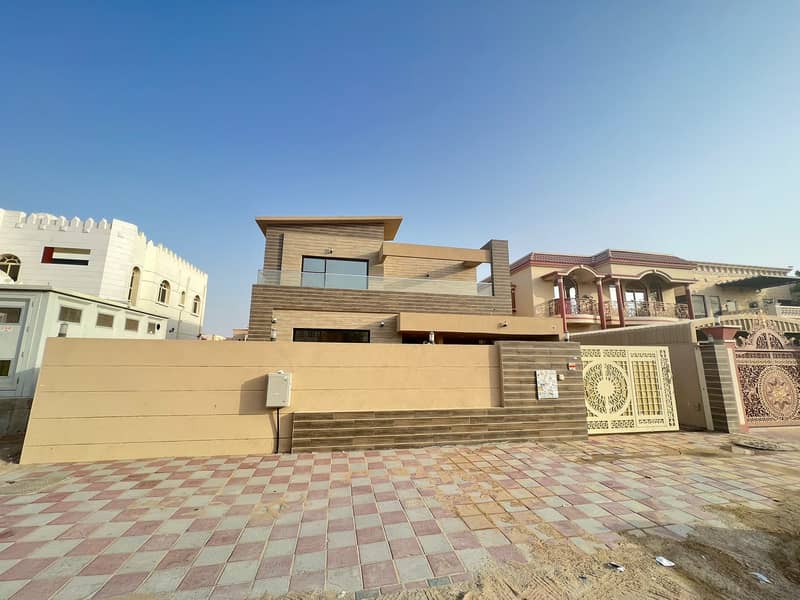 EUROPEAN STYLE VILLA 5 BEDROOMS WITH MAJLIS HALL FOR RENT IN AL MOWAIHAT AJMAN RENT 95,000/- YEARLY