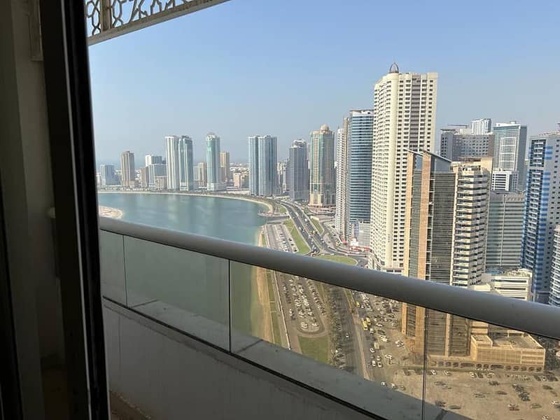 1BHK for sale  with great view of the lake in the tower of Alwaha residences