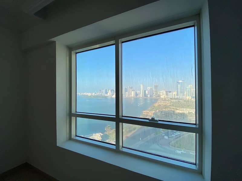 12 cheques spacious 2bhk with corniche view both master rooms in 36k only