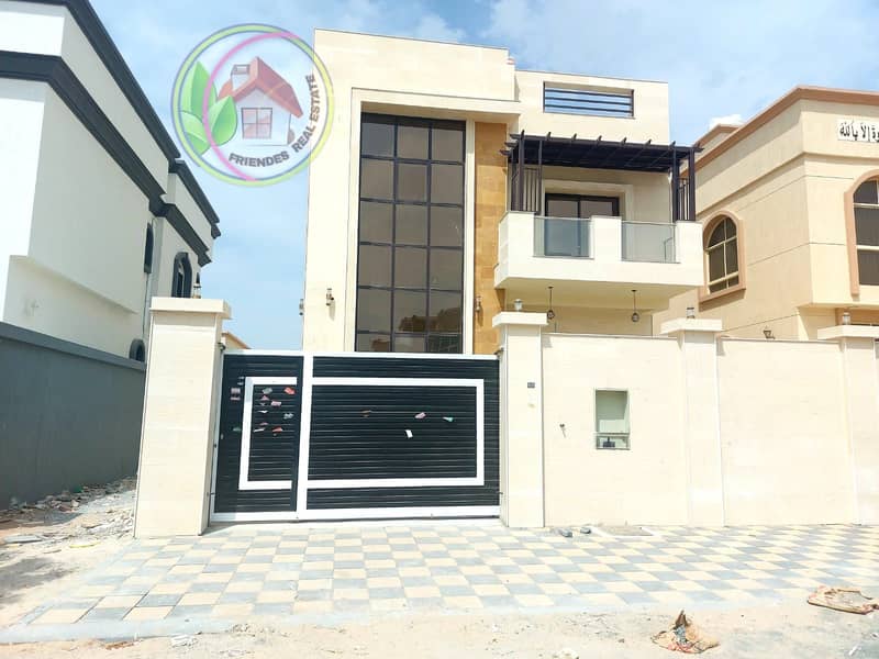 Villa for sale, modern, super deluxe, personal finishing, opposite a mosque, near Sheikh Ammar Street, freehold for all nationalities, from the owner,