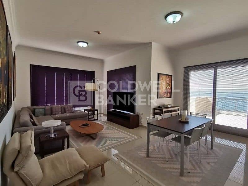 Full Sea View | Spacious 2BR Plus Maid | Furnished