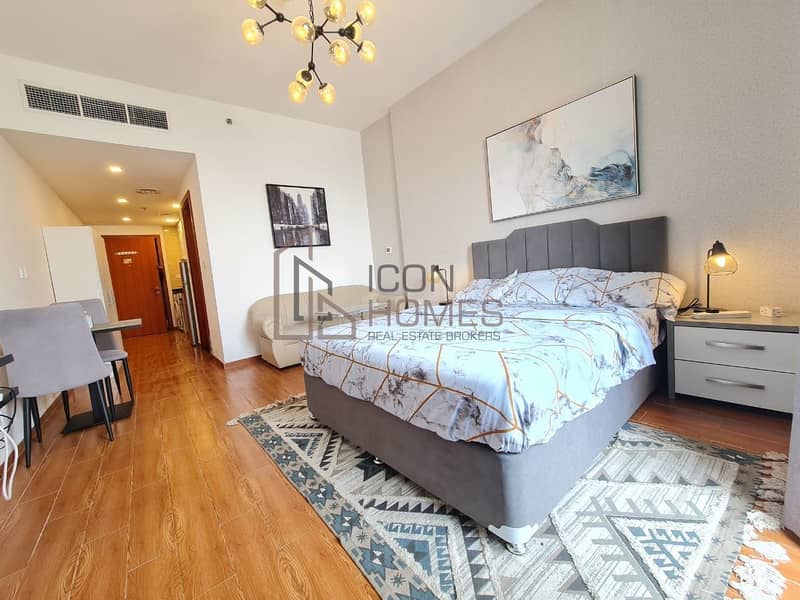 SPACIOUS FULLY FURNISHED STUDIO APARMENT  IN JAWHARA, JUMEIRAH VILLAGE TRIANGLE