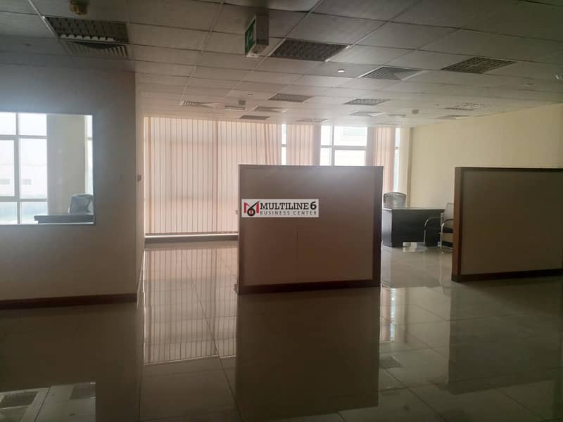 VERY PLEASING ATMOSPHERE, FURNISHED LARGE OFFICE WITH CABINS INSIDE, NO DEPOSIT, FREE DEWA