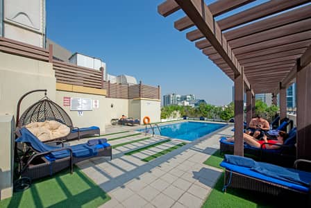 2 Bedroom Hotel Apartment for Rent in Barsha Heights (Tecom), Dubai - POOL