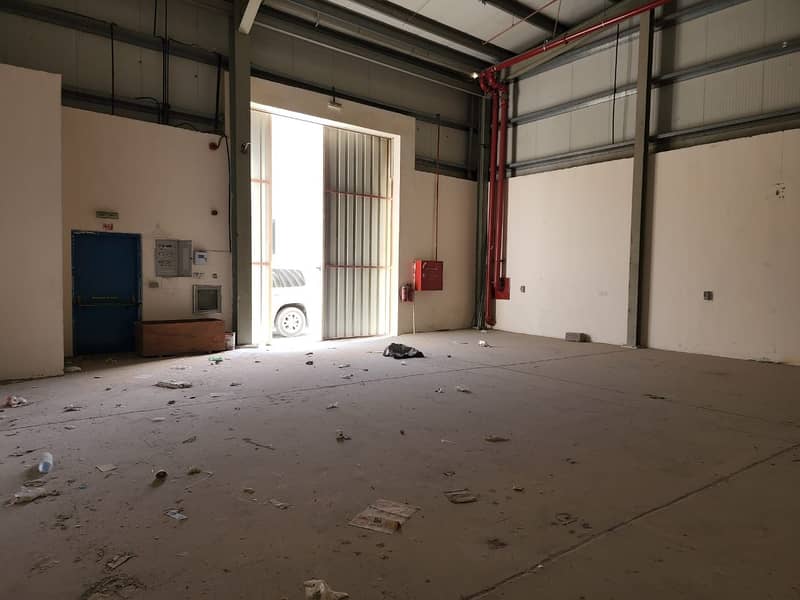 2000 sq ft Insulated warehouse TOLET in Al Sajja with 28 KW Power. .
