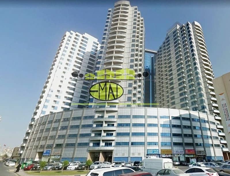 Falcon Towers : 1 Bed Hall Parking ( 2 Washrooms ) at Downtown Ajman