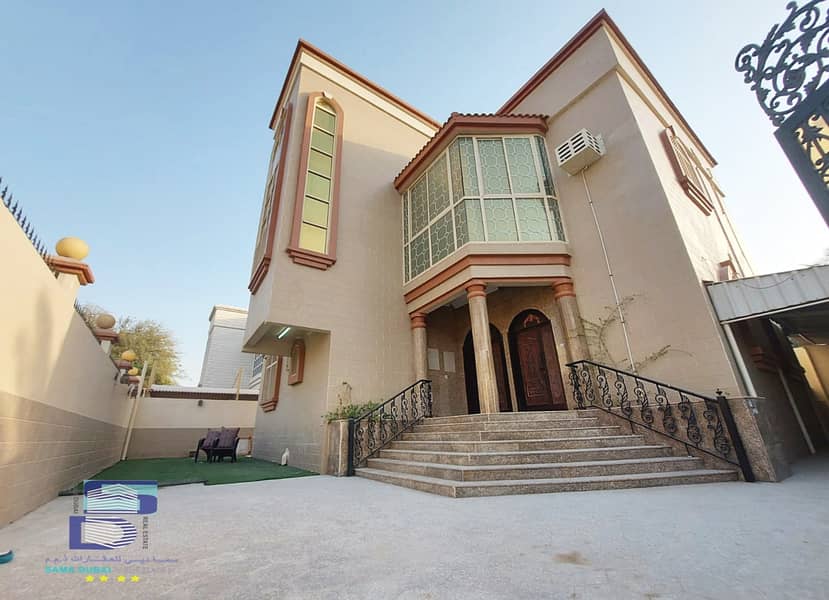 Villa for sale with electricity, water and air conditioners, one of the most luxurious villas in the Emirate of Ajman, in the most prestigious places,