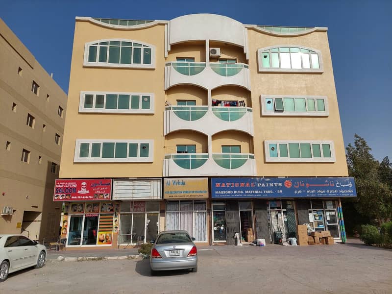 For sale a building in Al Mowaihat 2 consisting of ground and three floors on the main street, income 9%, a very special location