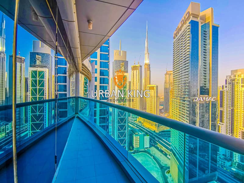 High Floor | Burj Khalifa View | Chiller Free 3bhk | Near Metro Station