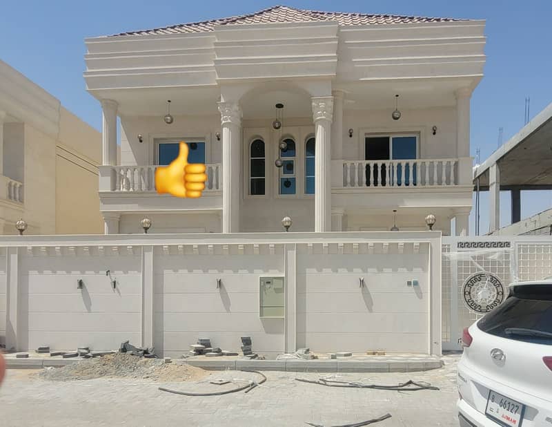 Villa, first inhabitant, for rent in Ajman, Al Aaliyah area, central air conditioning, personal f