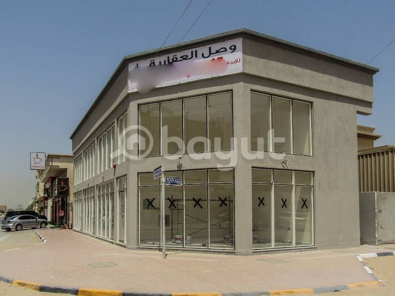 Beautiful and spacious shop spaces for rent in Ajman.