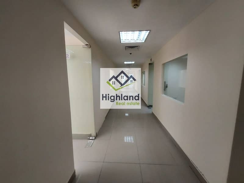 Massive Office | Total of 10 partitioned rooms inside | in Al Mamoura.