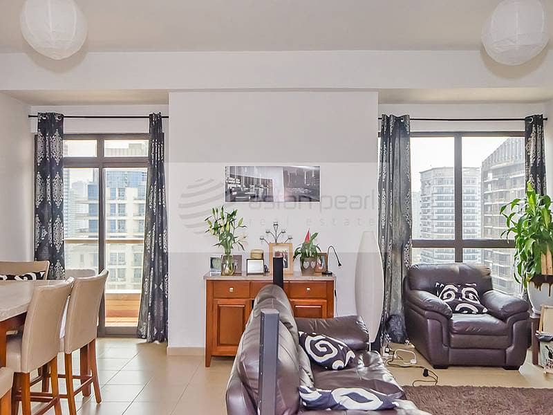 Huge 2 BR + Study with Full Marina View