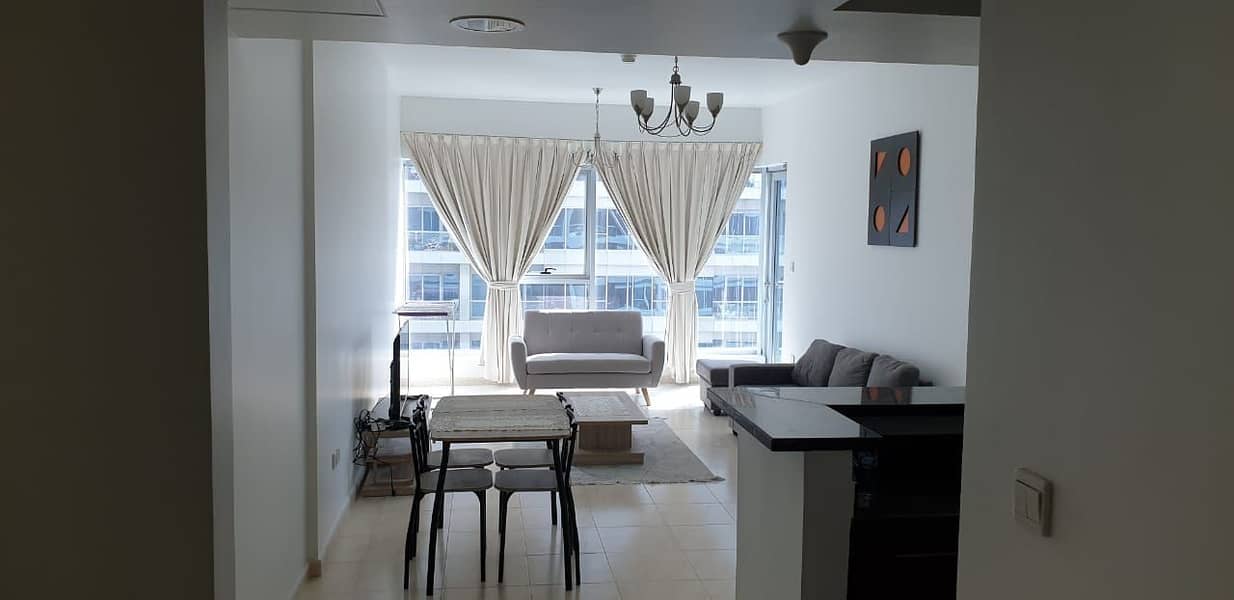 FULL FURNISHED 1BHK !! TOW MONTH FREE !! SWIMMING POOL VIEW!! DUBAILAND . . .