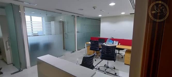 Office for Rent in Business Bay, Dubai - Fully Fitted Office | Low cost | Higher floor