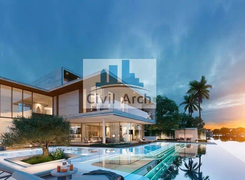 ICONIC LUXURY MANSION WITH BEACH FRONT+5BR WITH HUGE 10194 SQ. FT