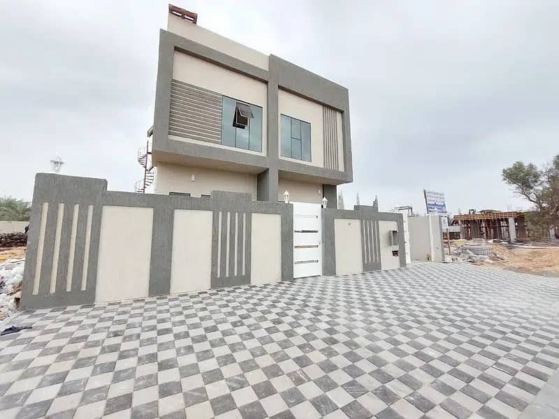 For urgent sale, a villa near the mosque, from the most luxurious villas in Ajman, with super deluxe construction and personal finishing, building are