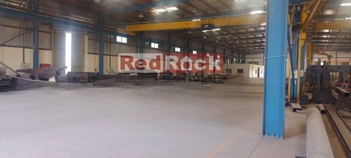 Industrial Warehouse with 1000 KW Power and 5 T Cranes In DIC