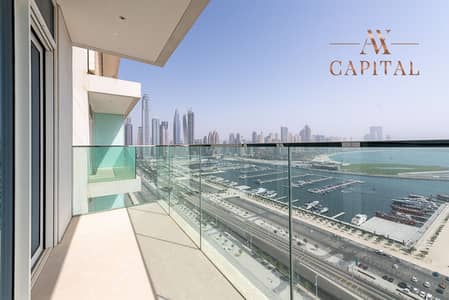 2 Bedroom Apartment for Rent in Dubai Harbour, Dubai - Full Dubai Eye View I Ready I High Floor