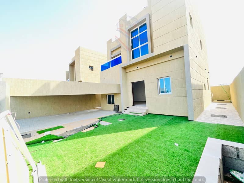 The location of the villa is on a nearby street, minutes from Emirates Street and near Sheikh Mohammed bin Zayed Street, freehold without fees