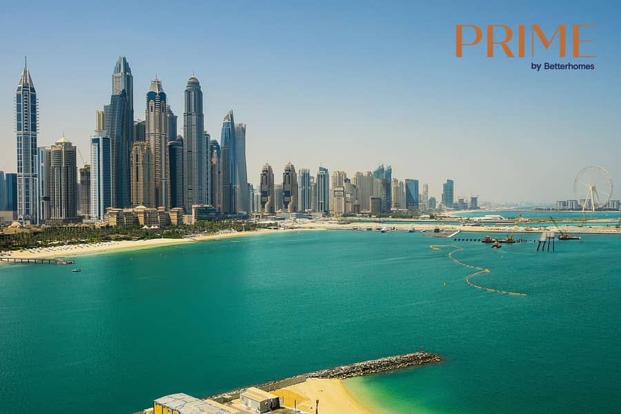 Breathtaking views of Dubai Marina Skyline, Sea and Palm Jumeirah