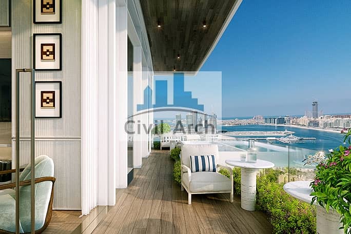位于迪拜码头，卡瓦利大厦 5 卧室的顶楼公寓 61100000 AED - 5801131