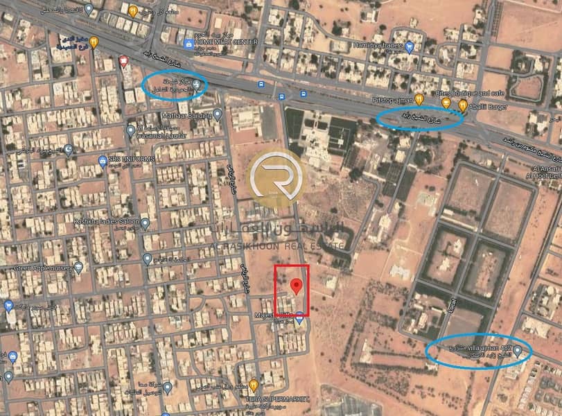 For sale residential commercial land in Al Rawda 1 - Ajman building permit ground + first