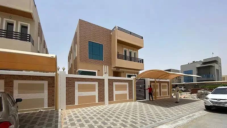 Without down payment and at the price of a villa close to the mosque, one of the most luxurious villas in Ajman, designed, finished, and built for a p