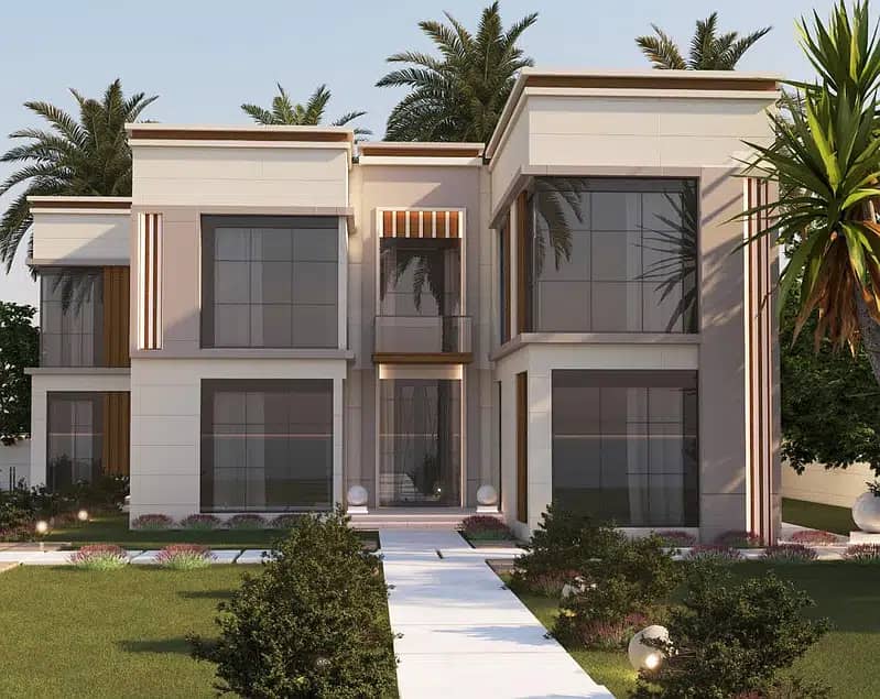 NEW Modern & Luxury Villa for Sale - First owner / ONLY Local & GCC /  Two streets & Two Gates \ 2553