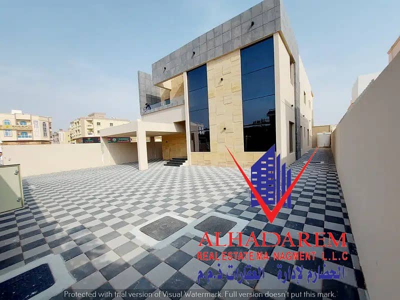 Without down payment, I own a villa in a vital place in Al-Rawda, next to all services, two minutes from Mohamed Ibn Zayed Street, freehold, all natio