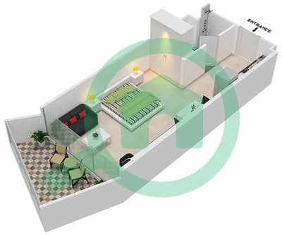 Милленниум Бингатти Резиденсес - Апартамент Студия планировка Единица измерения 7  FLOOR 3