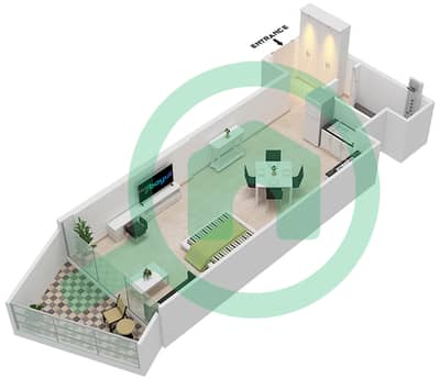 Millennium Binghatti Residences - Studio Apartment Unit 5  FLOOR 8 Floor plan