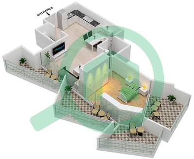Millennium Binghatti Residences - 1 Bedroom Apartment Unit 12  FLOOR 10 Floor plan