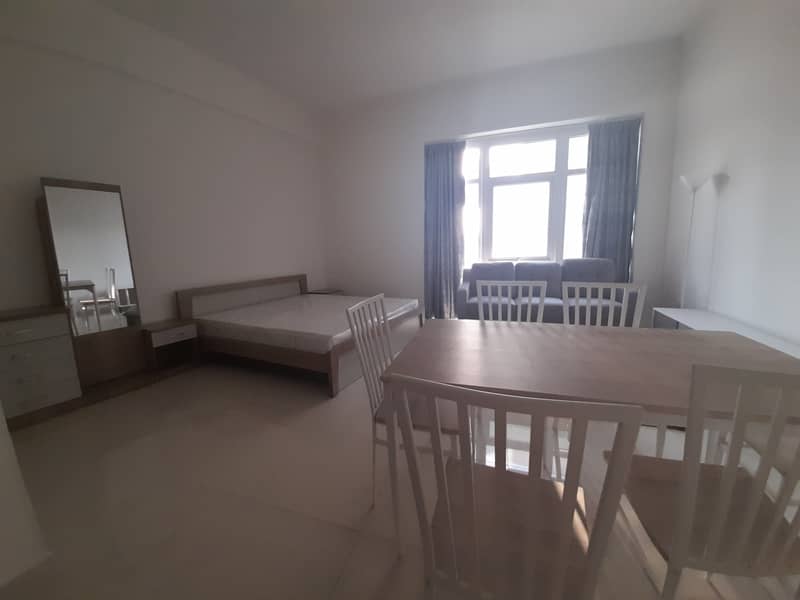 One month free Fully furnished studio all furniture in new only 35k at jvc