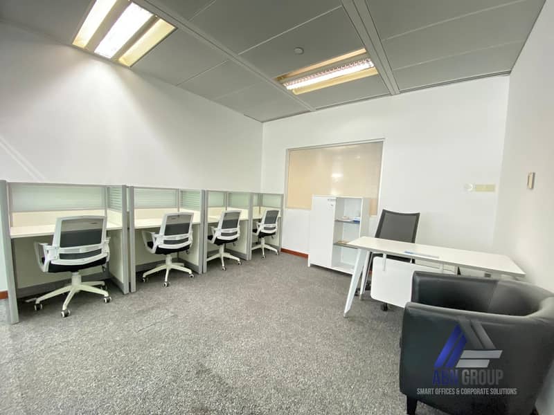 Furnished Office with staff Cabins l Perfect for 5 or more staff members l Including all Amenities