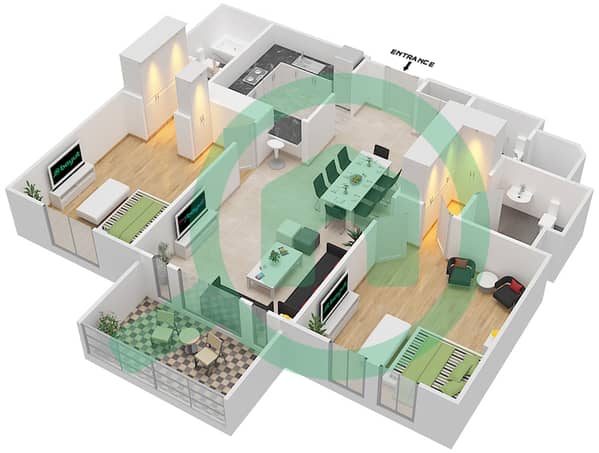 Floor 1,3-8