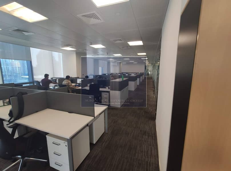 Furnished Fully Fitted Office I Mid Floor  With 6 Parking
