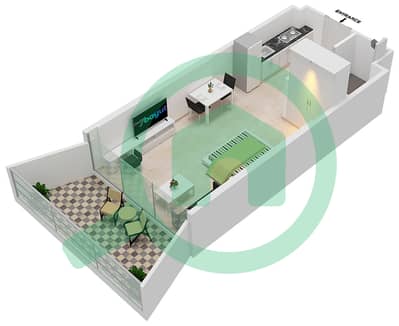Millennium Binghatti Residences - Studio Apartment Unit 6  FLOOR 10 Floor plan