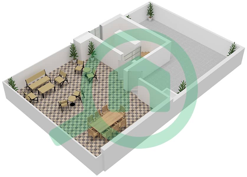 Гольф Гроув - Вилла 3 Cпальни планировка Тип SAVOYE02 Roof interactive3D