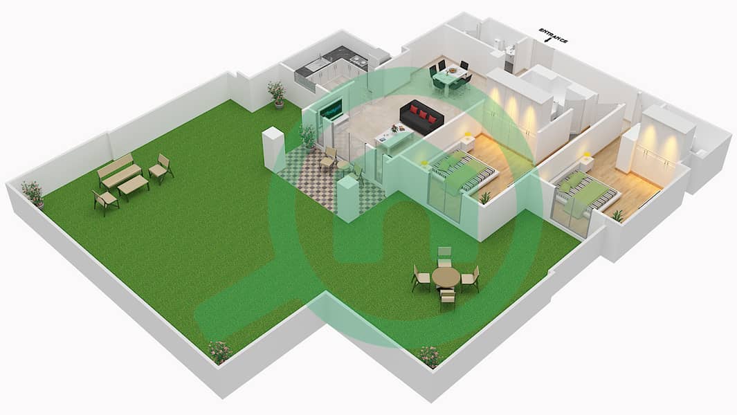 Miska 5 - 2 Bedroom Apartment Unit 8 GROUND FLOOR Floor plan Ground Floor interactive3D