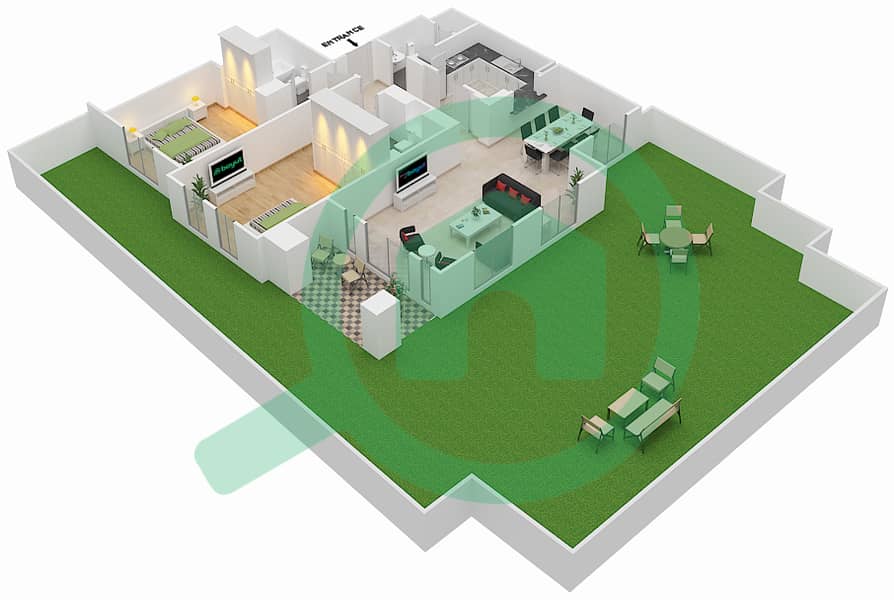 Miska 5 - 2 Bedroom Apartment Unit 7 GROUND FLOOR Floor plan Ground Floor interactive3D
