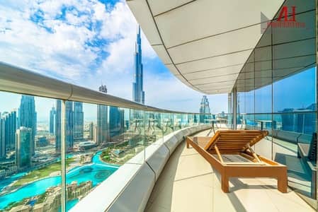 2 Bedroom Hotel Apartment for Sale in Downtown Dubai, Dubai - 01 Series |High Floor |Burj Khalifa & Fountain|