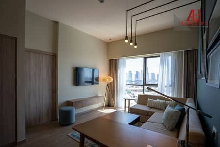 شقة فندقية 1 غرفة نوم للايجار في الجداف، دبي - شقة فندقية في إليمنت الجداف 1 غرف 120000 درهم - 6111418